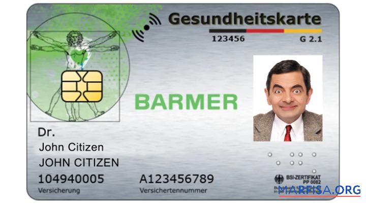 Deutschland Barmer Gesundheit Versicherung Unternehmen Gesundheit Versicherung Karte Design