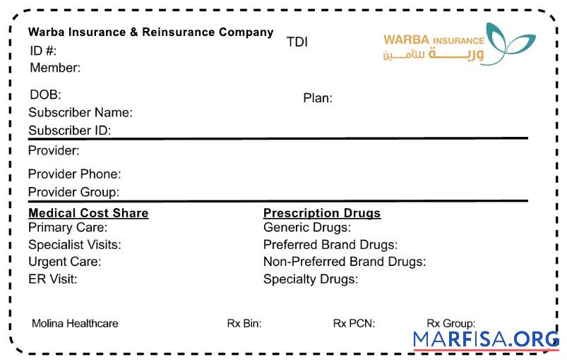 Kuwait Gesundheit Versicherung Karte Mockup