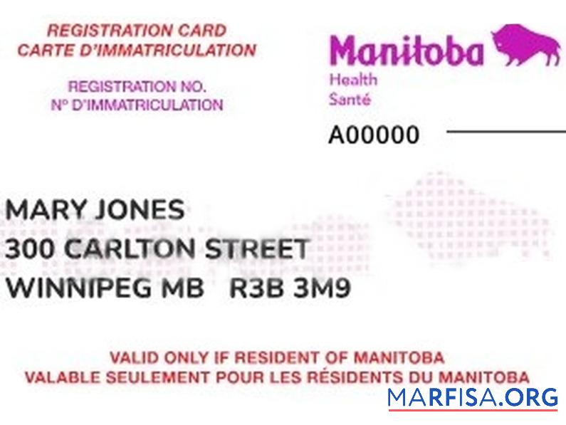 Manitoba Gesundheit Versicherung Karte Probe