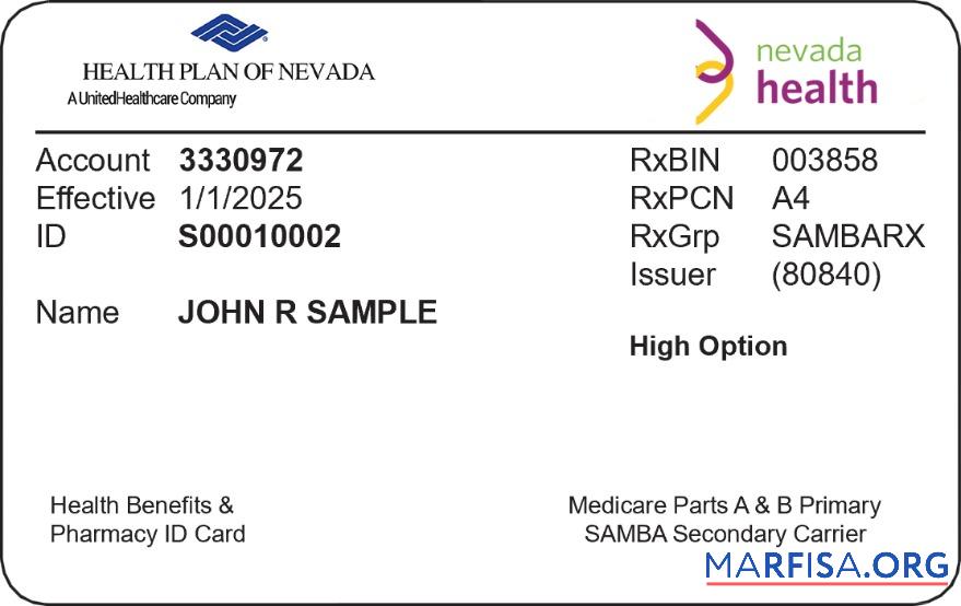 Nevada Gesundheit Versicherung Karte Design