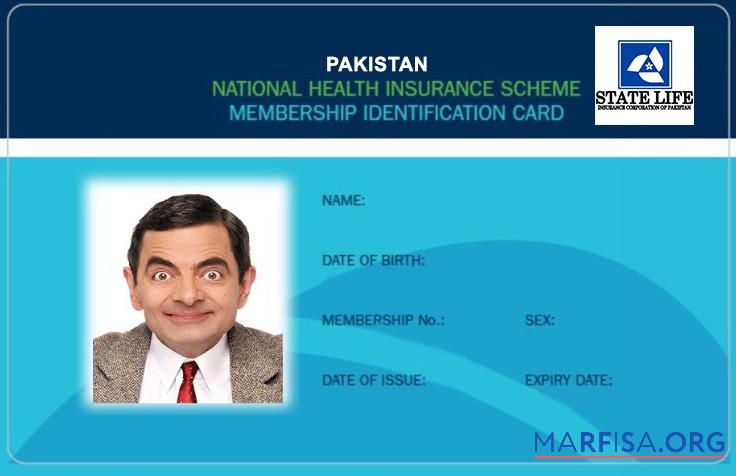 Pakistan Gesundheit Versicherung Karte Design