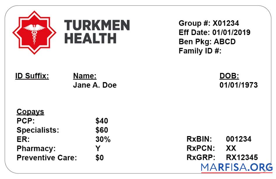 Turkmenistan Gesundheit Versicherung Karte Vorschau
