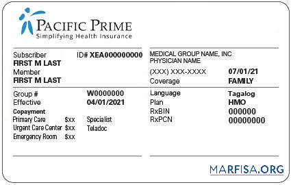 Tuvalu Gesundheit Versicherung Karte Vorlage