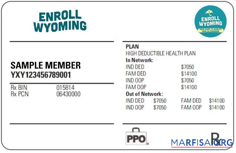 Wyoming Gesundheit Versicherung Karte Probe