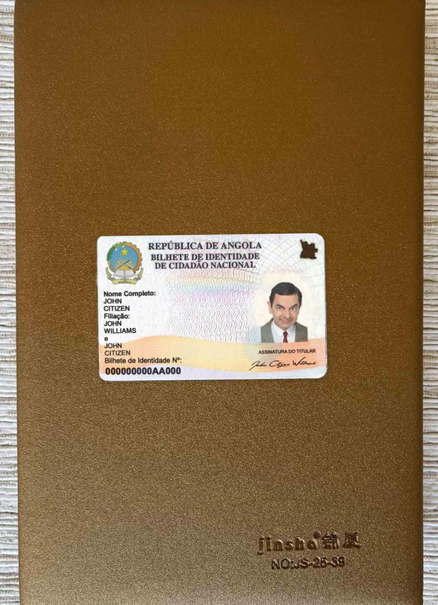 Ангола ID фотообраз Лицевая сторона образец