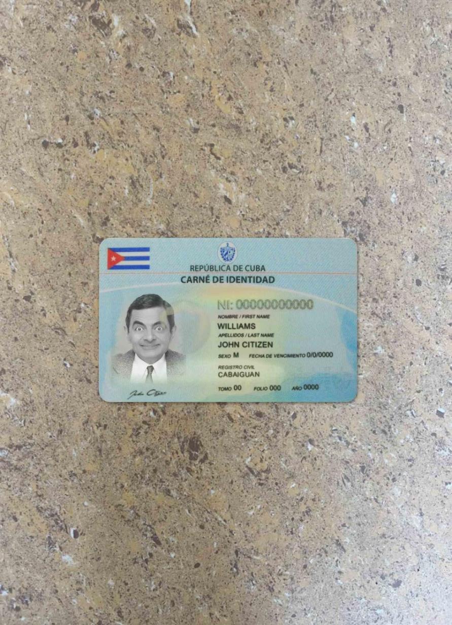 Куба ID фотообраз Лицевая сторона дизайн
