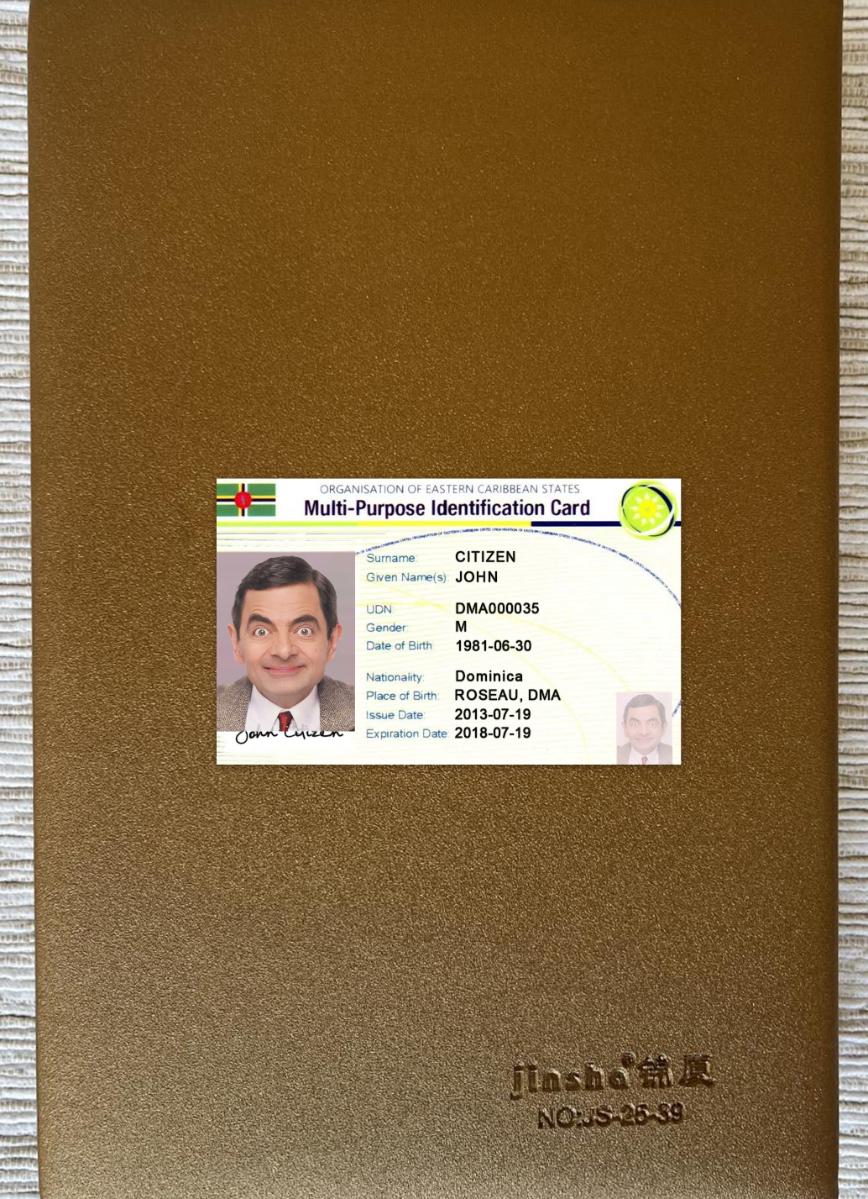 Eastern Caribbean States multi purpose indentification Карта фотообраз Лицевая сторона предпросмотр
