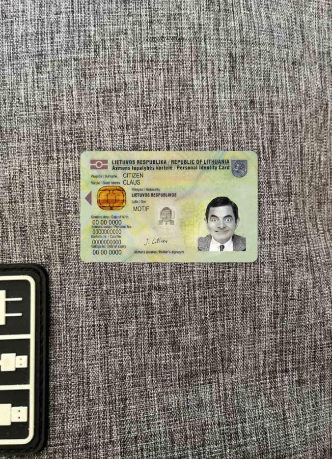 Литва ID фотообраз Лицевая сторона образец