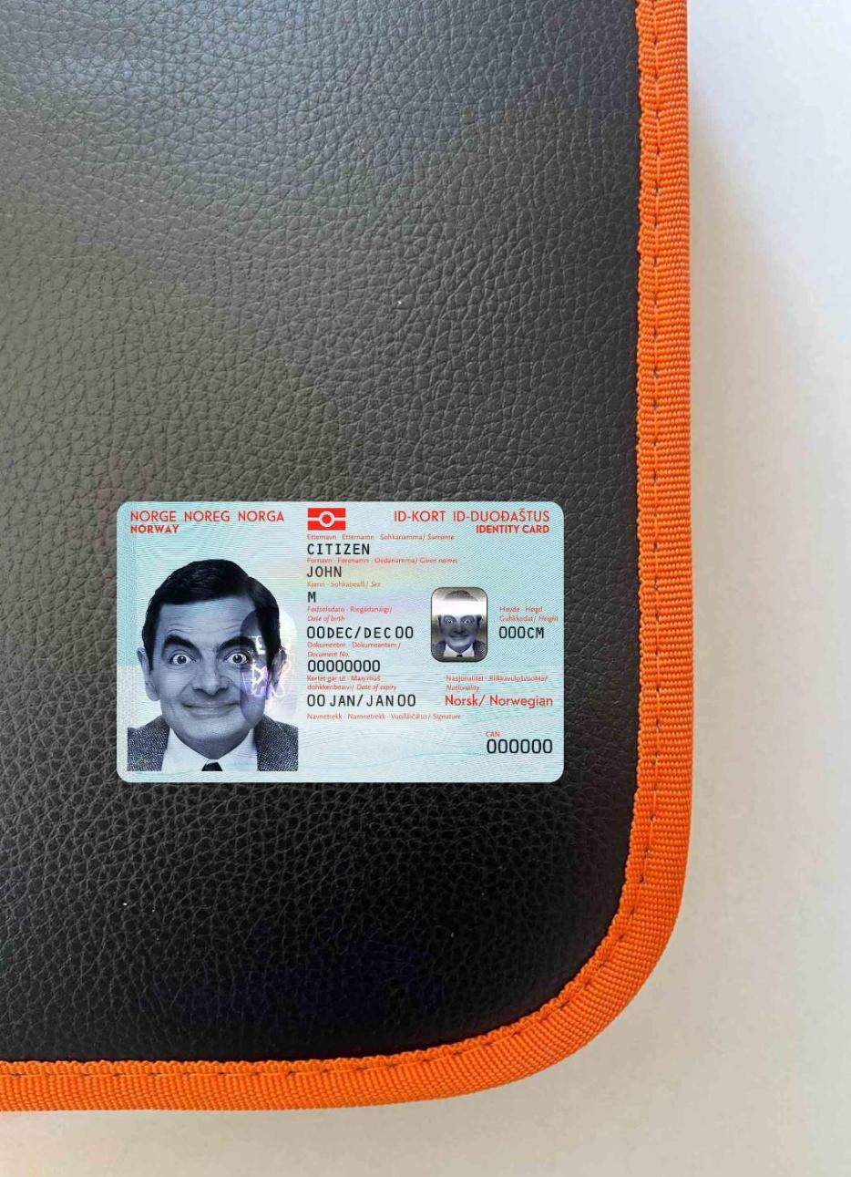 Норвегия ID фотообраз Лицевая сторона дизайн