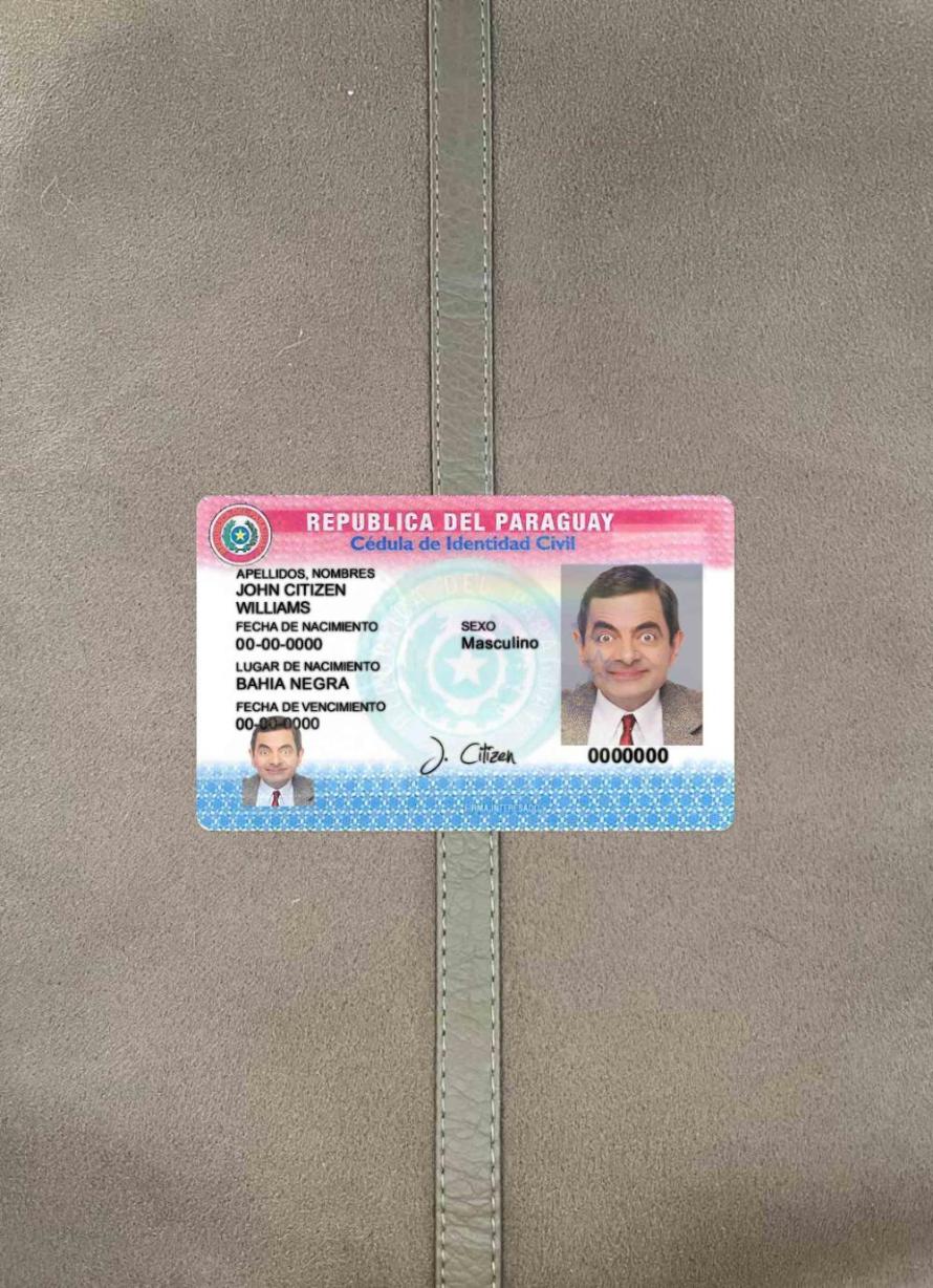 Парагвай ID фотообраз Лицевая сторона дизайн