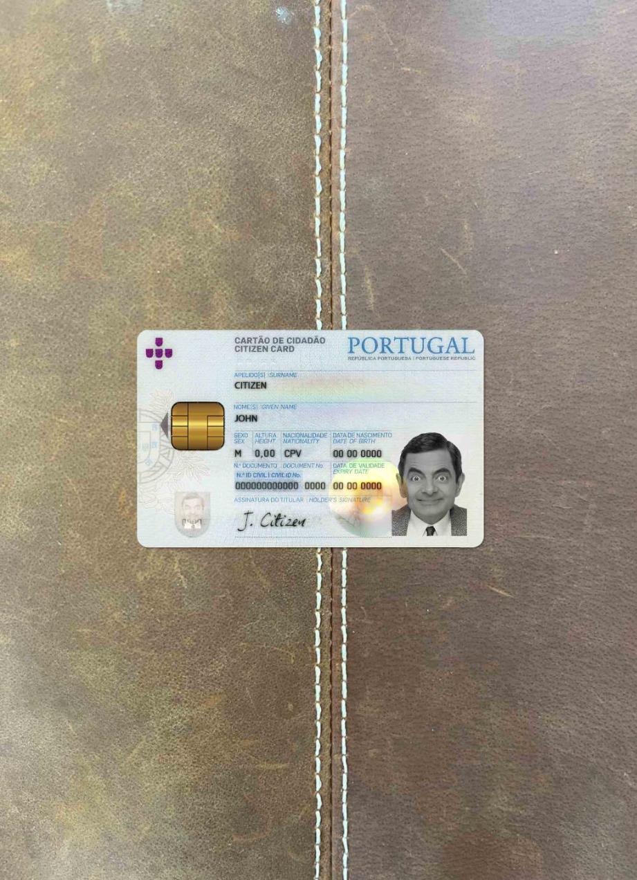 Португалия ID фотообраз Лицевая сторона шаблон