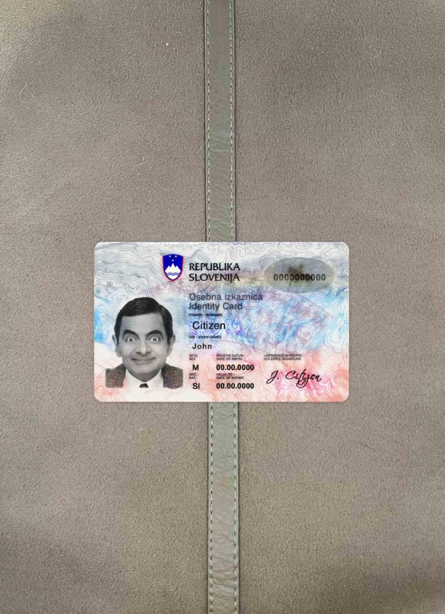 Словения ID фотообраз Лицевая сторона шаблон