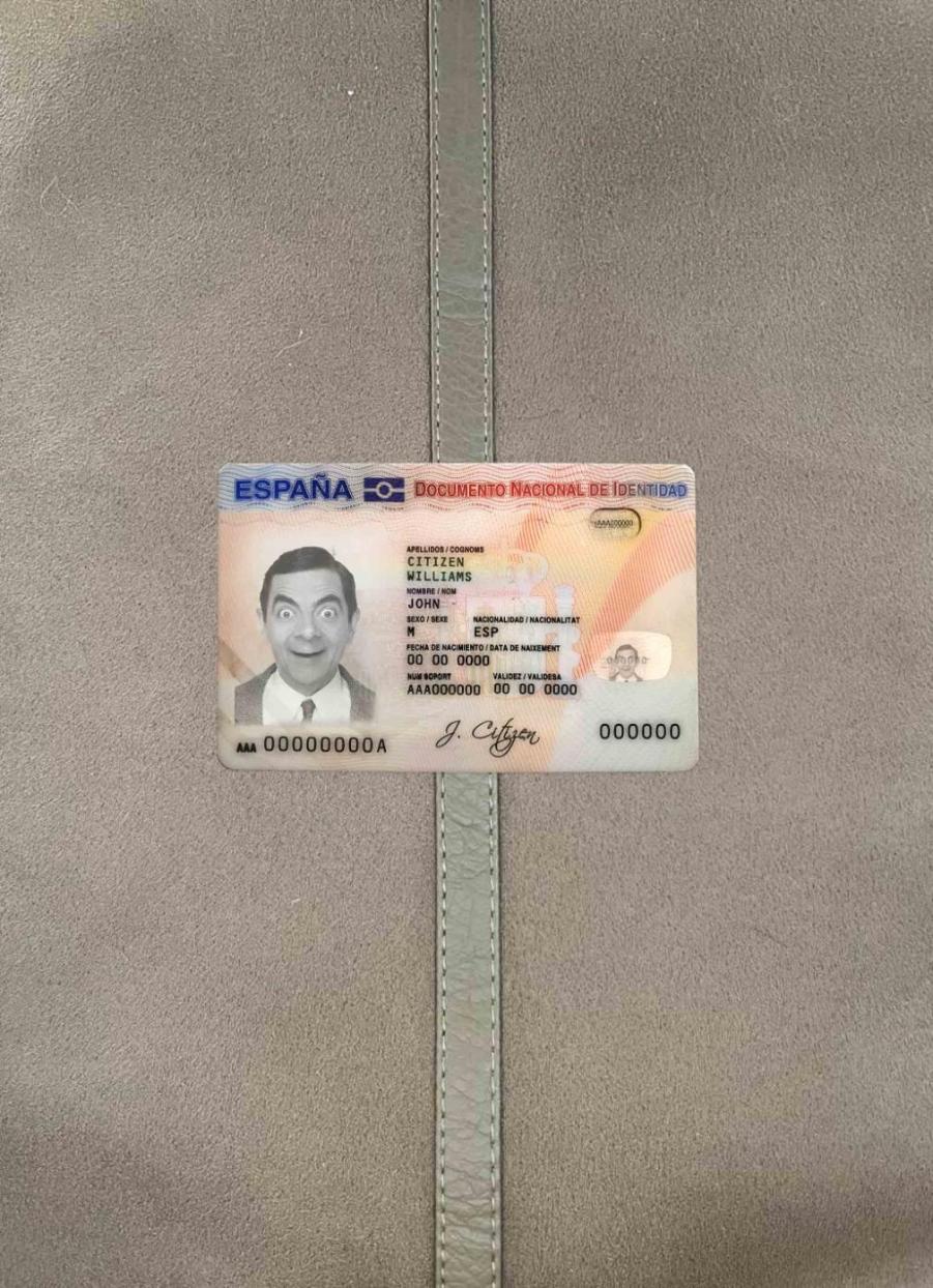 Испания ID фотообраз Лицевая сторона макет