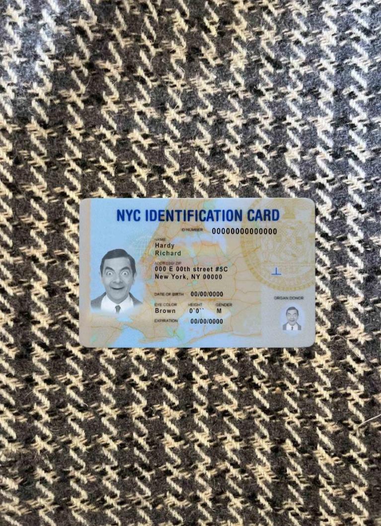 США Новый York ID фотообраз Лицевая сторона предпросмотр