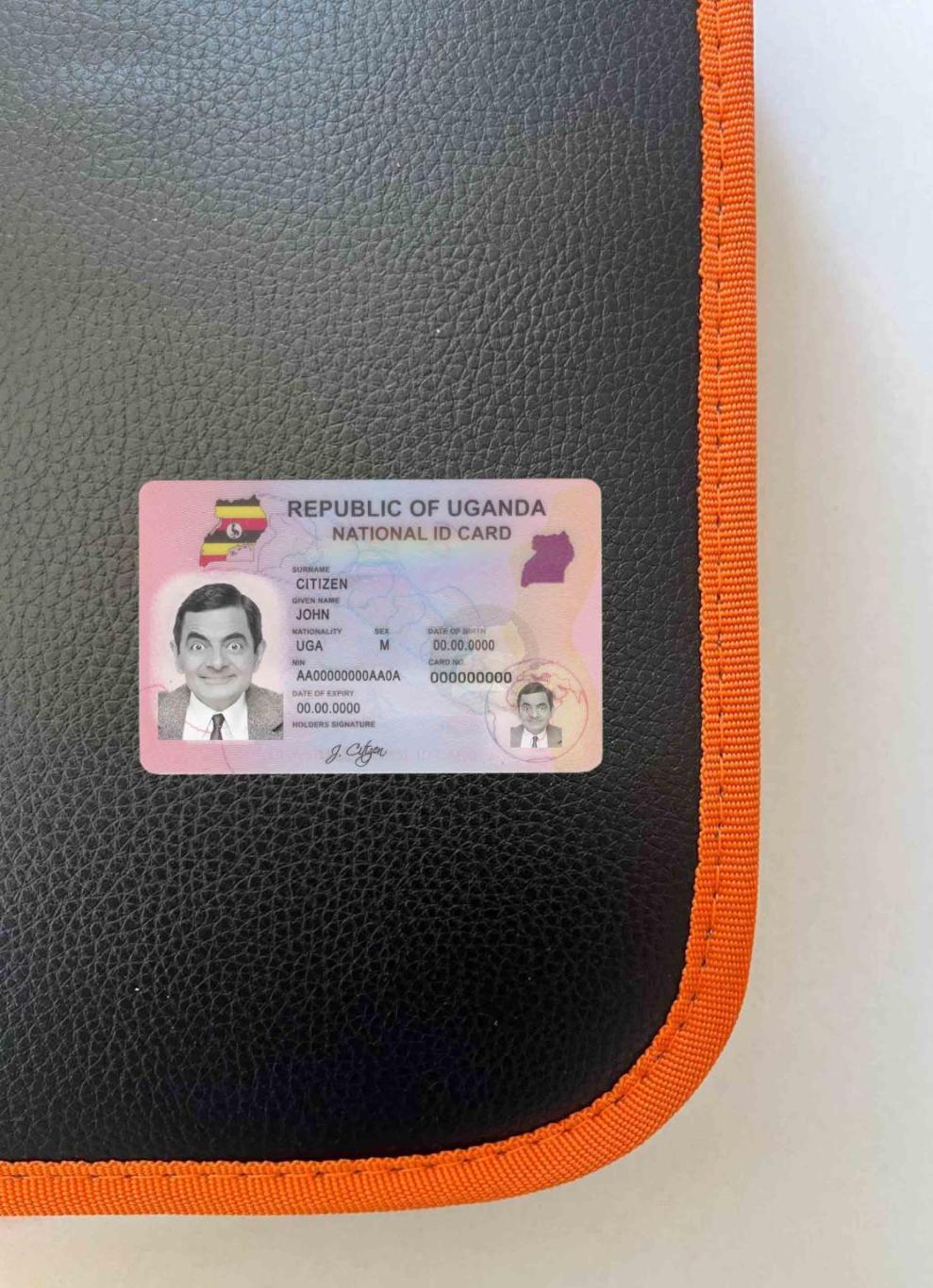 Уганда ID фотообраз Лицевая сторона дизайн