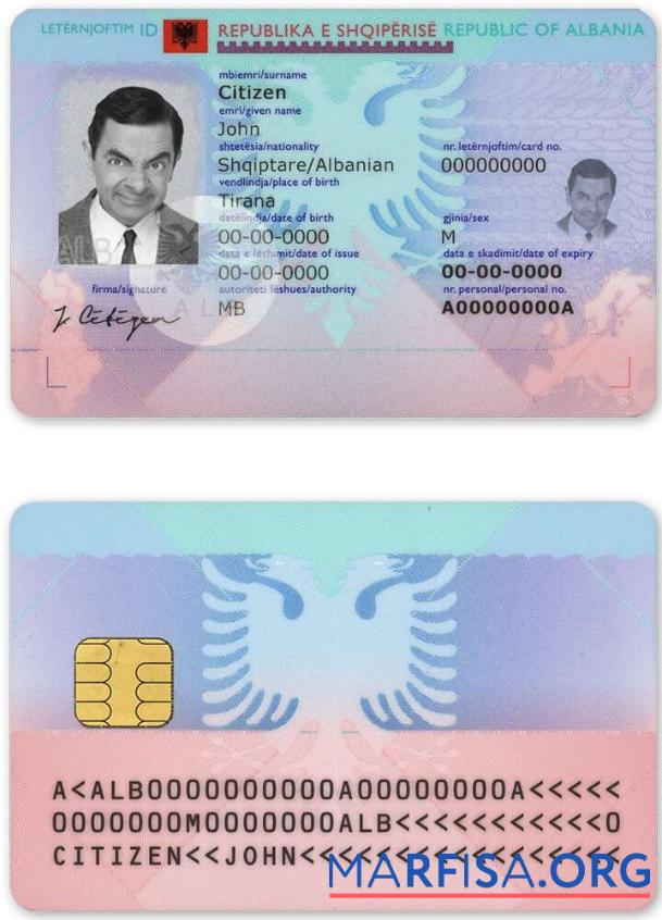 Albanien Ausweis Vorschau