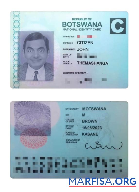 Botswana National Personalausweis Probe