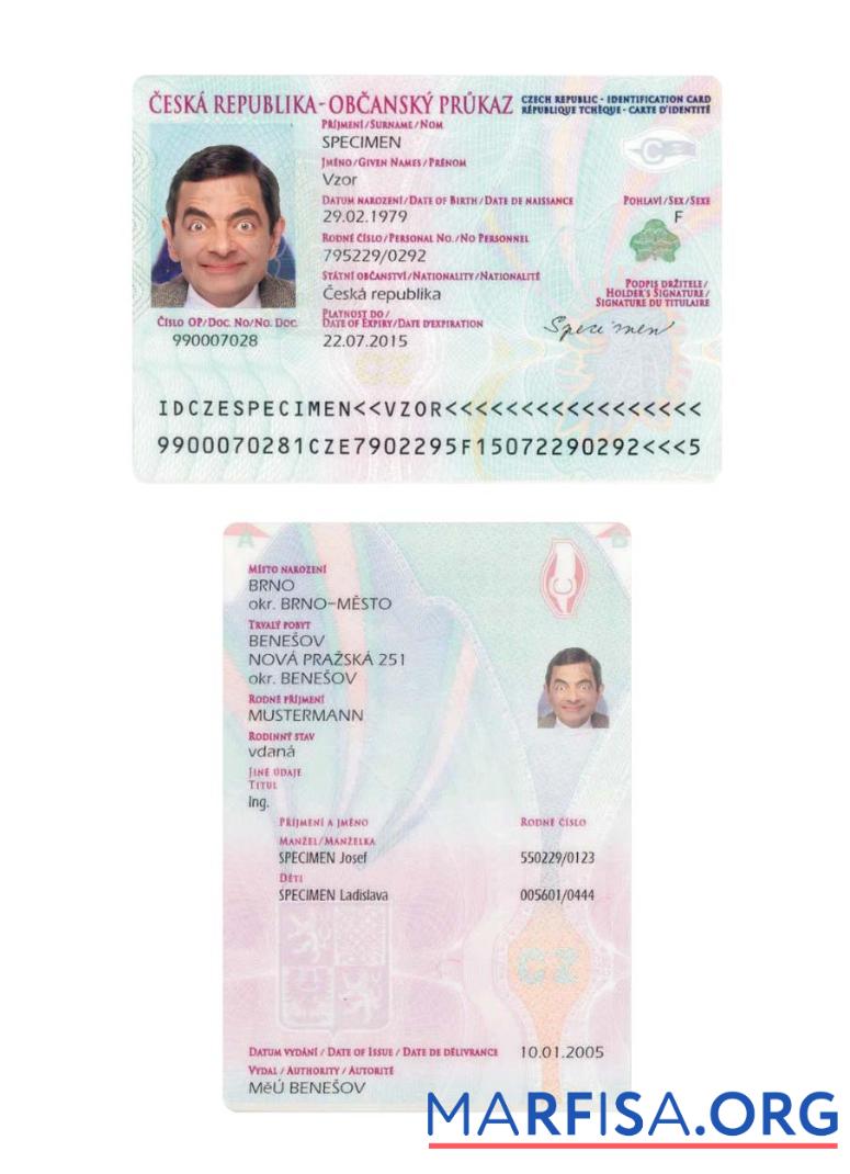 Czech Identifikation Karte Design