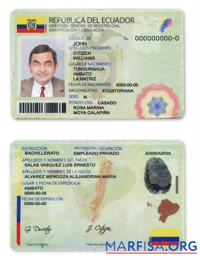 Ecuador Ausweis Design