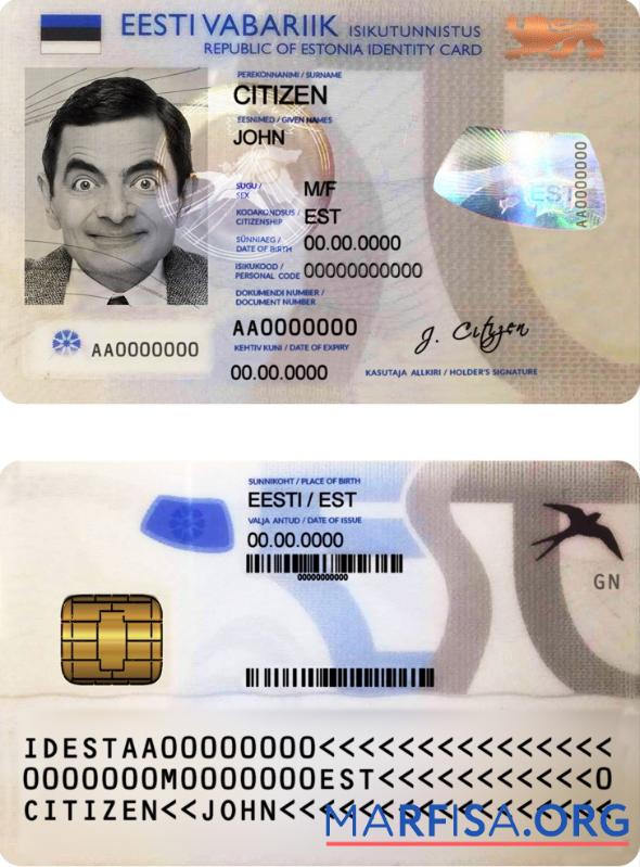 Estland Ausweis Probe