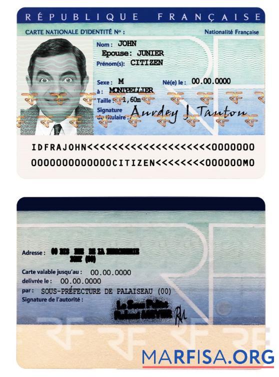 Frankreich Ausweis Mockup