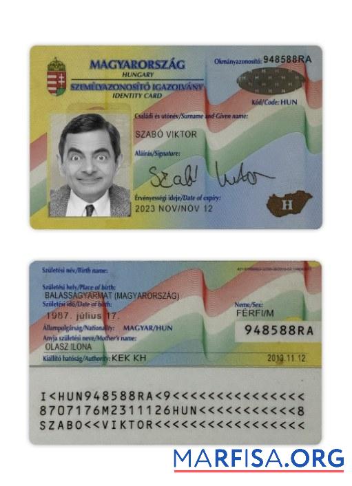 Ungarn Personalausweis Vorschau