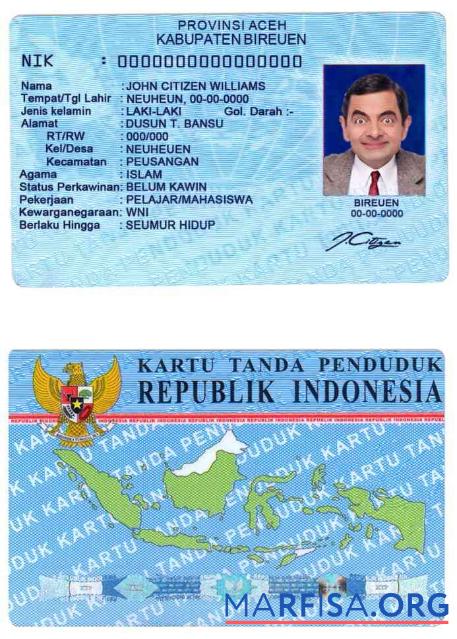 Indonesien Ausweis (2016 ΓÇô Gegenwärtig) Mockup