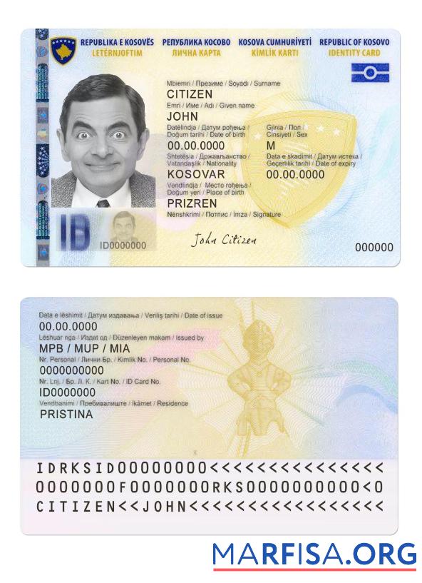 Kosovo Personalausweis Mockup