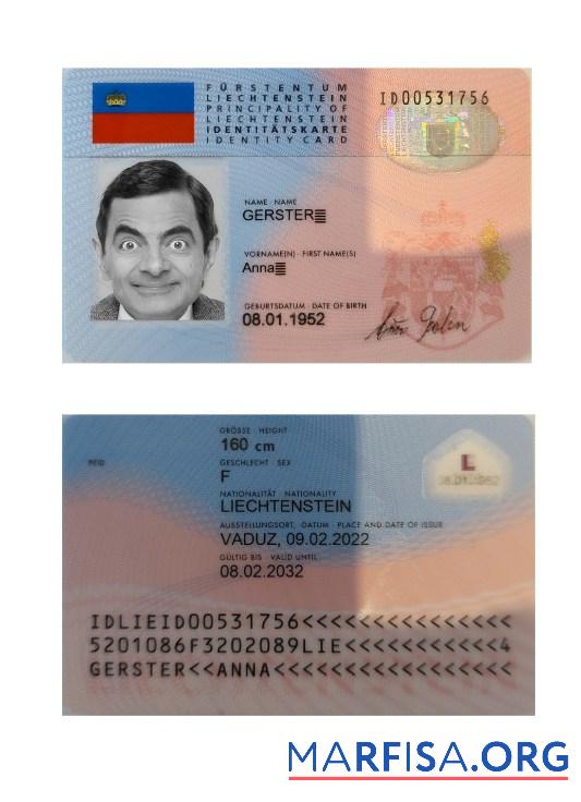 Liechtenstein Personalausweis Design