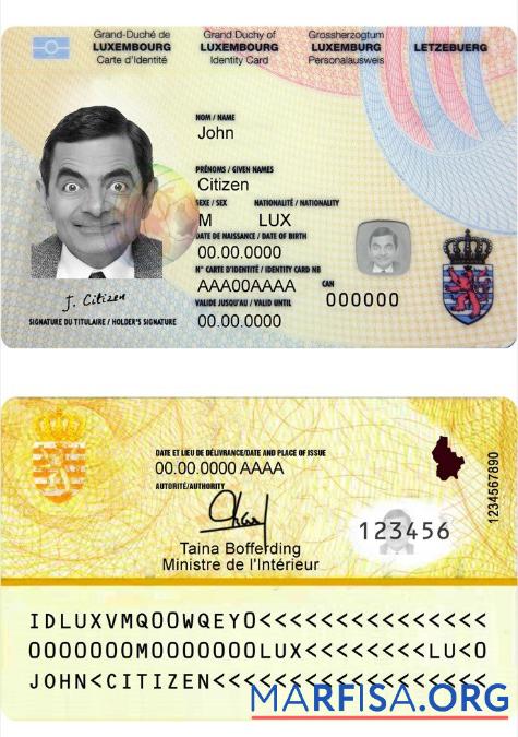 Luxemburg Ausweis Vorschau