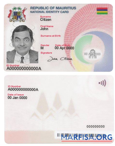 Mauritius Ausweis Vorlage