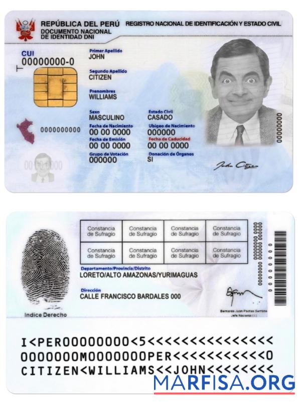 Peru Ausweis Probe