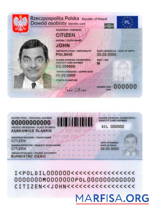 Polen Personalausweis 2023 Gegenwärtig Design
