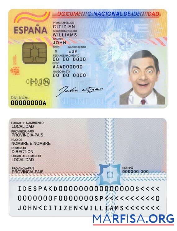 Spanien Ausweis (2016 ΓÇô Gegenwärtig) Mockup