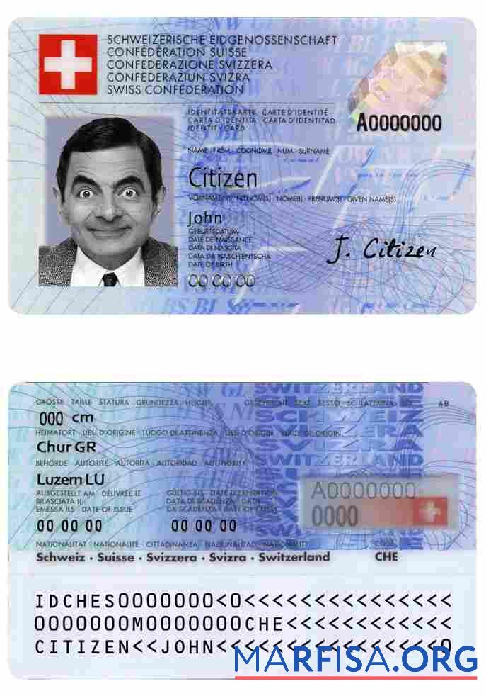 Schweiz Ausweis Vorschau