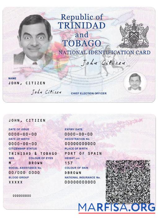 Trinidad and Tobaco Personalausweis Probe