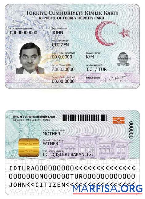 Türkei Ausweis Probe