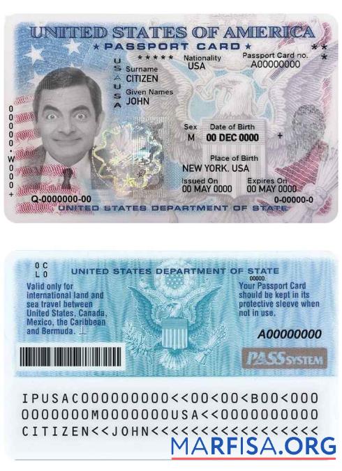 Realistisch USA Reisepass Personalausweis PSD Vorlage, fully Bearbeitbar, Version 2 (1)