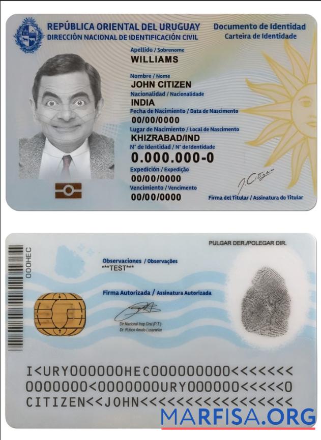 Uruguay Ausweis Probe