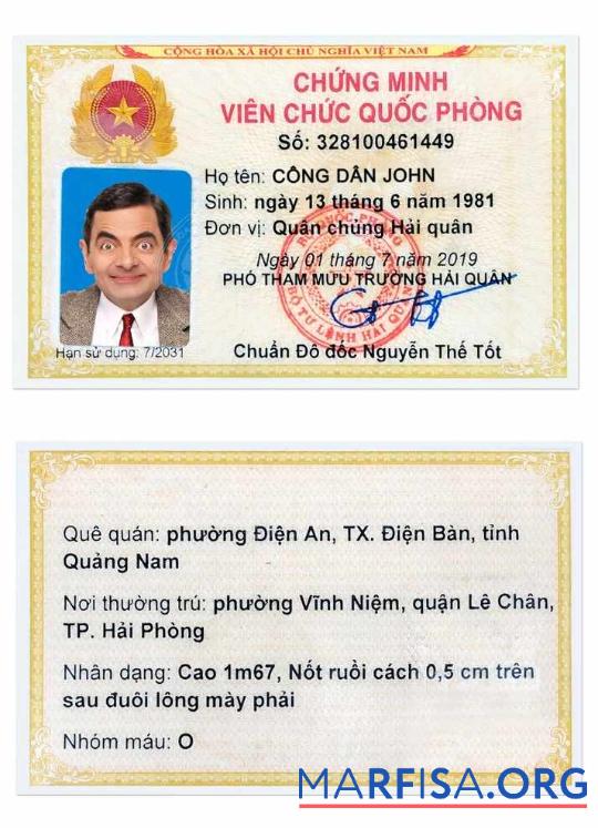 Vietnam Personalausweis Version 3 Probe