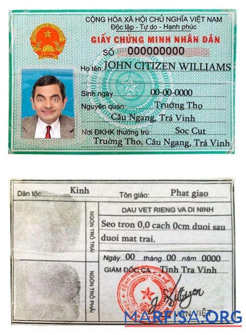 Vietnam Ausweis Probe