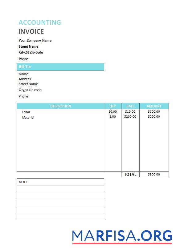 Premium Accounting Service Rechnung Vorlage