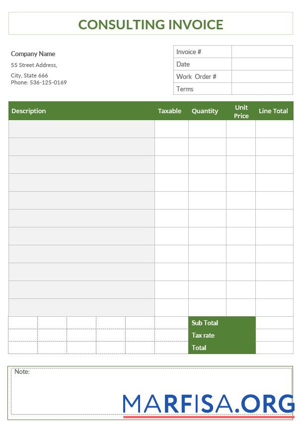 Premium Blank Consulting Rechnung Vorlage