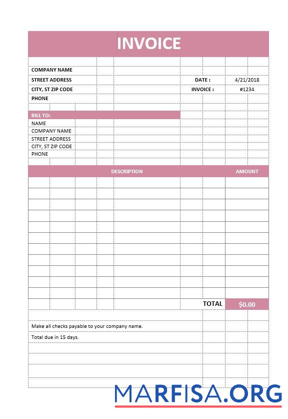Premium Blank Service Rechnung Vorlage