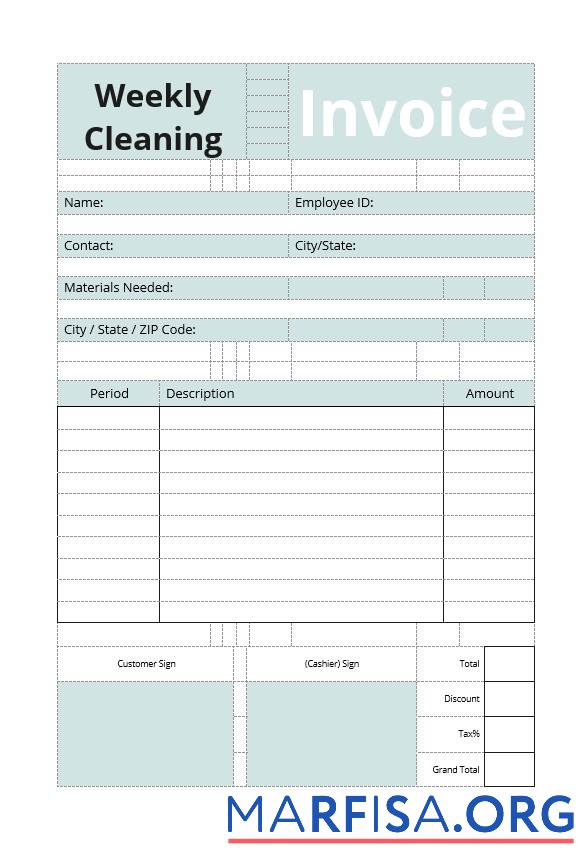 Hohe Qualität Kommerziell Cleaning Rechnung Vorlage