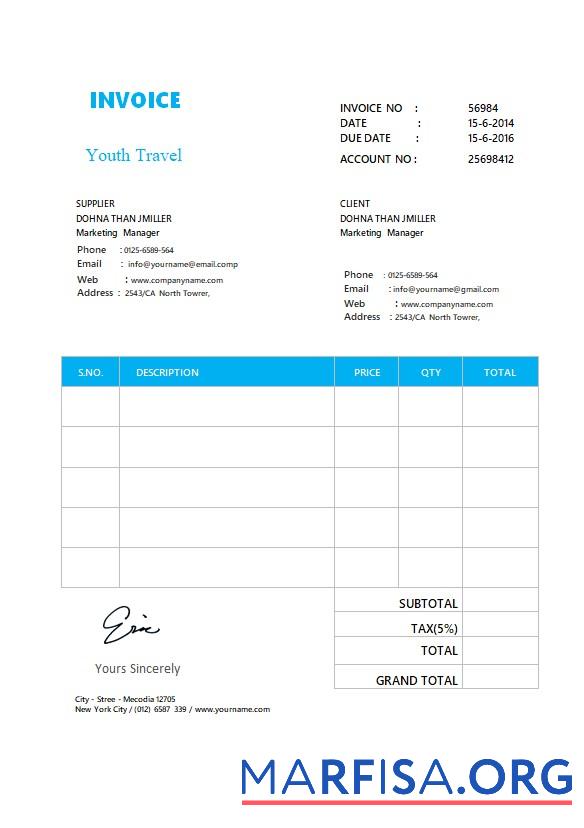 Kostenlos Einfach Rechnung Format Mockup