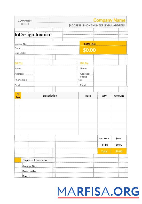 Professionell Indesign Rechnung Vorlage