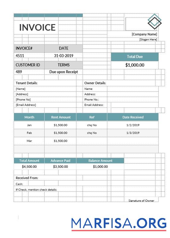 Premium Office Rent Rechnung Format Vorlage