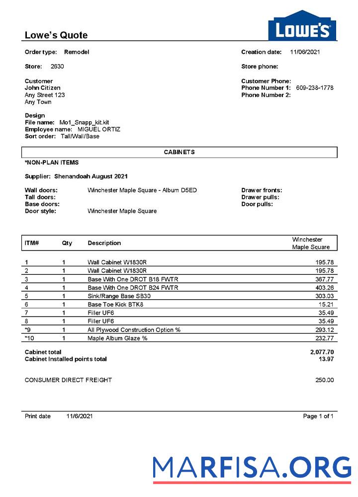 Premium USA LoweΓÇÖs Rechnung Vorlage