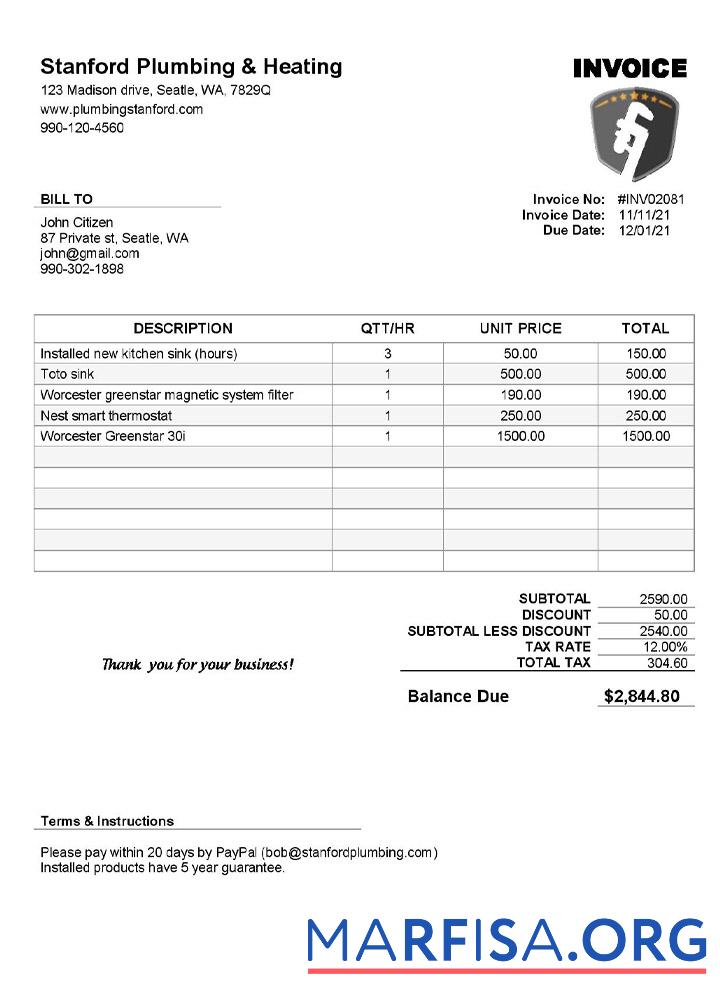 USA Stanford Plumbing & Heating Design